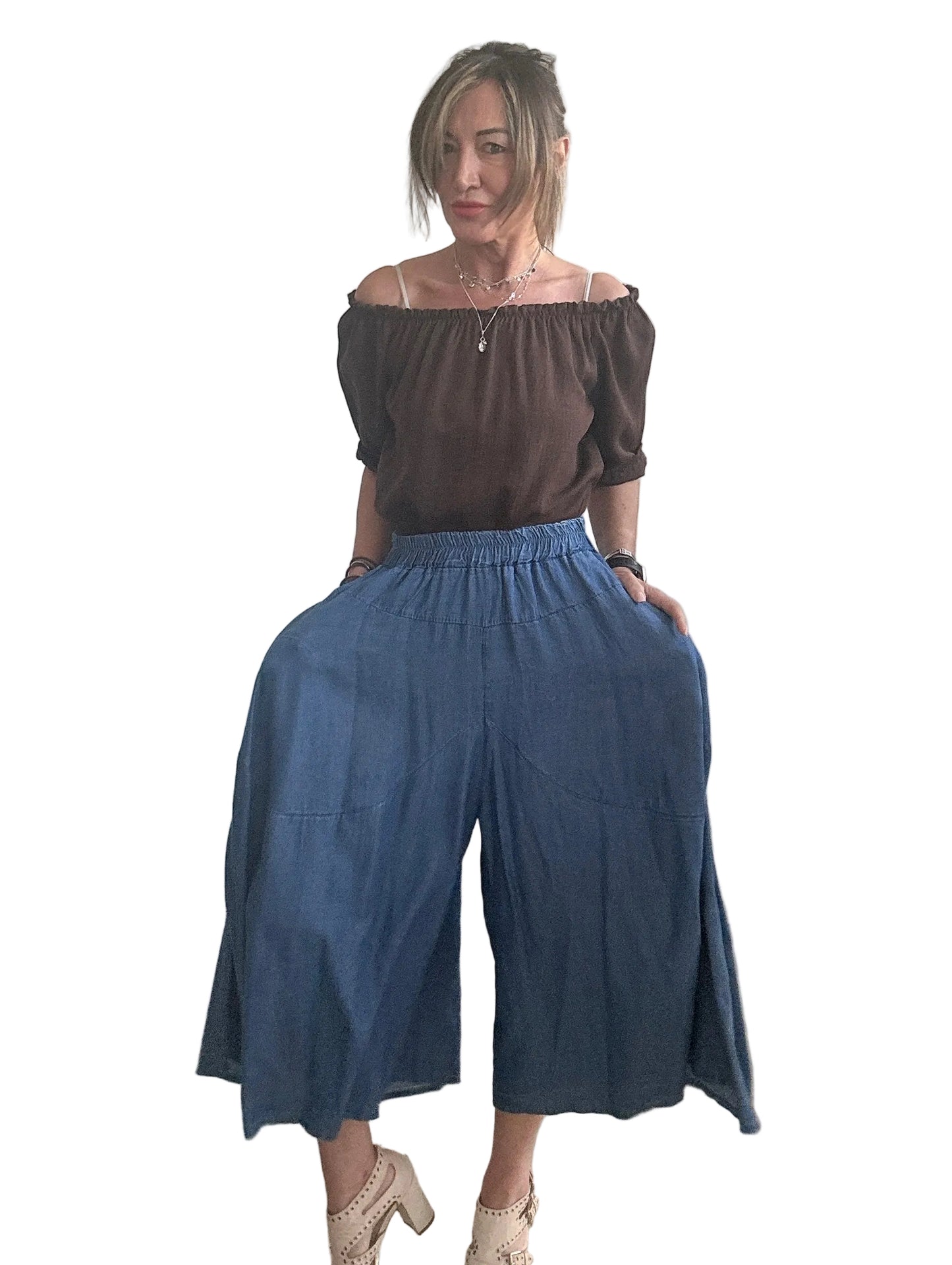 Pantalone in chambray