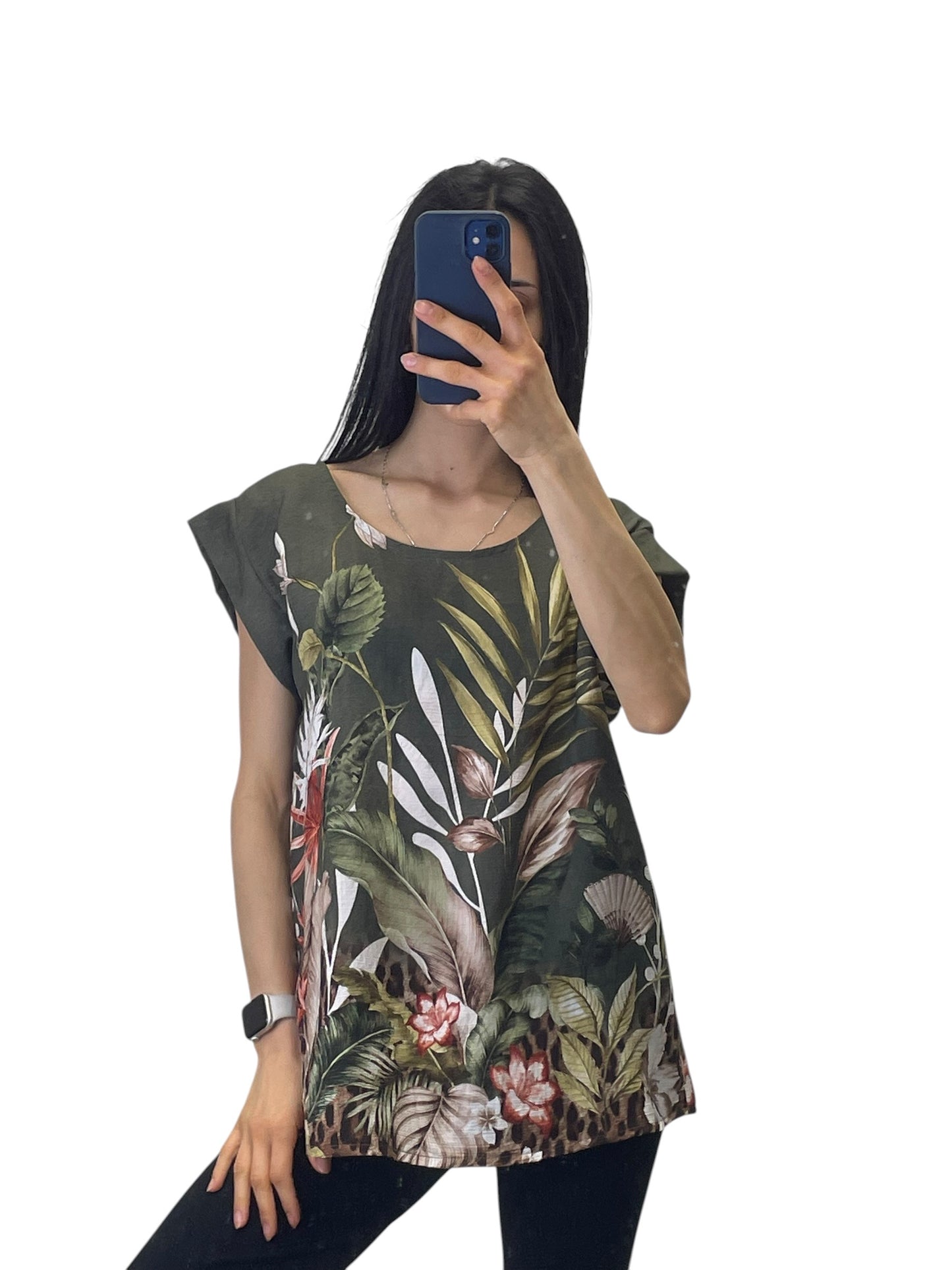 Blusa stampa esotica
