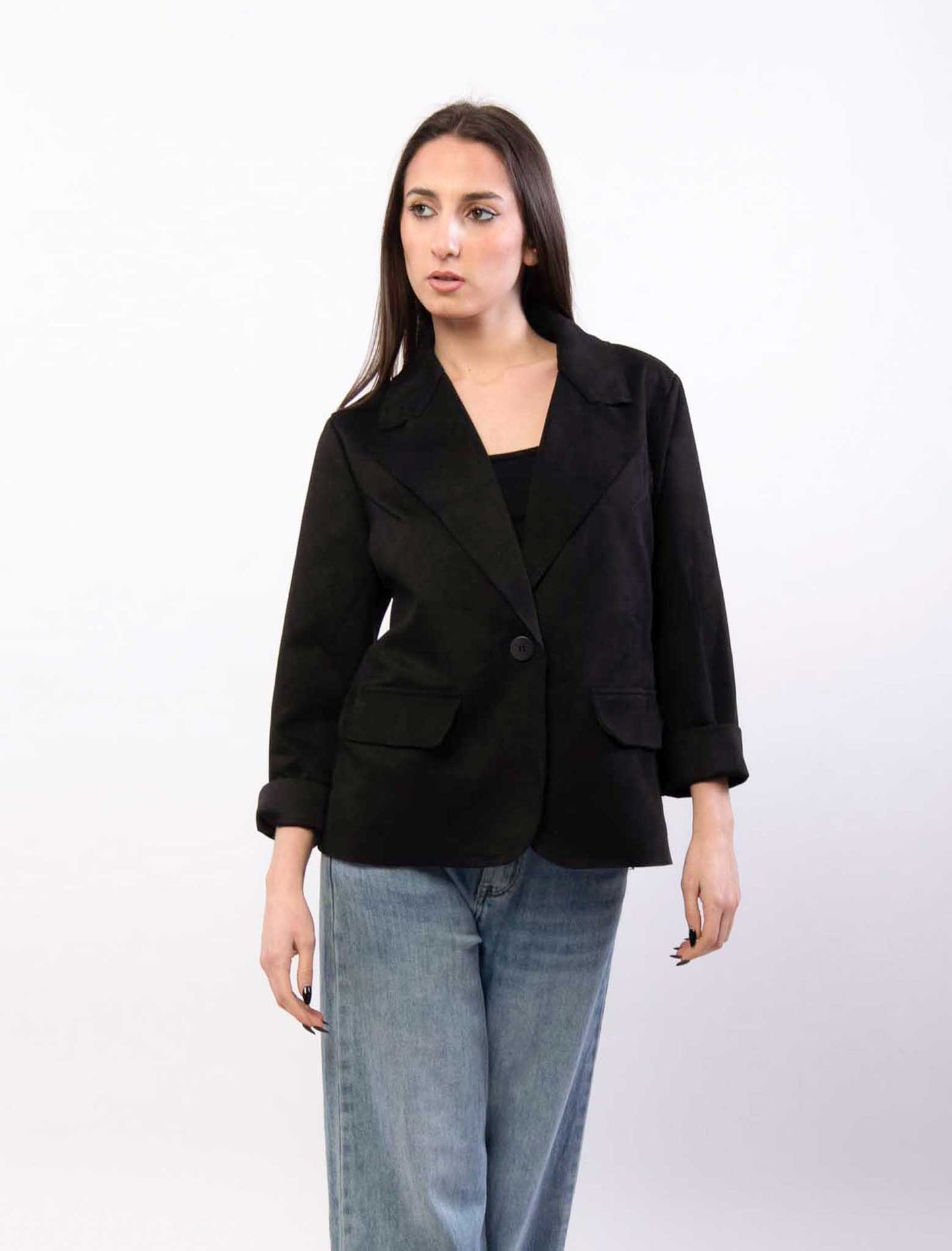 Blazer scamosciato