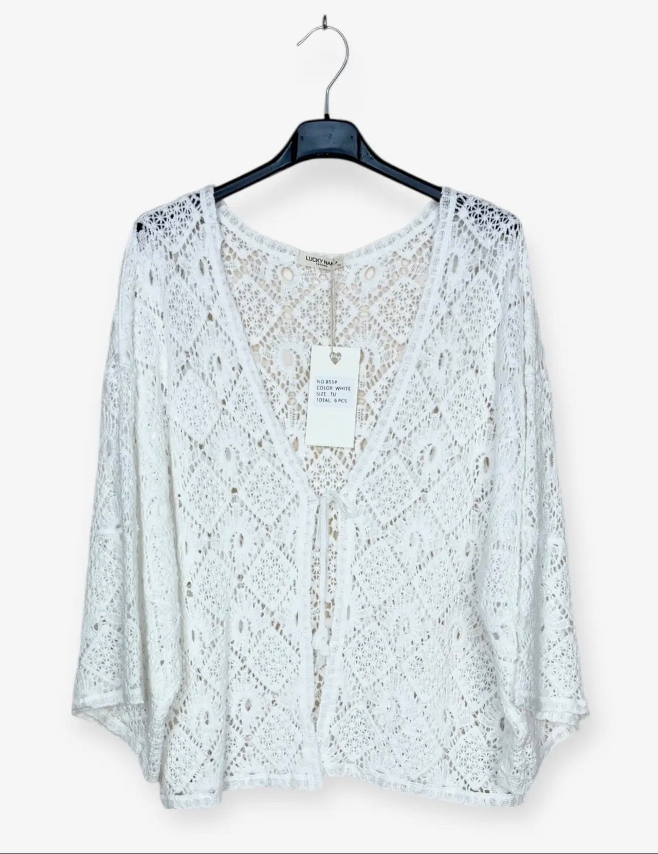 Cardigan in macramè