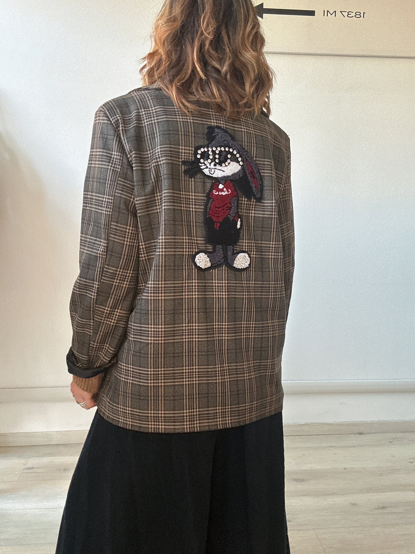 Blazer over con ricamo