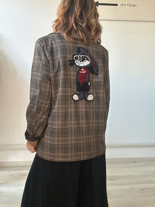 Blazer over con ricamo