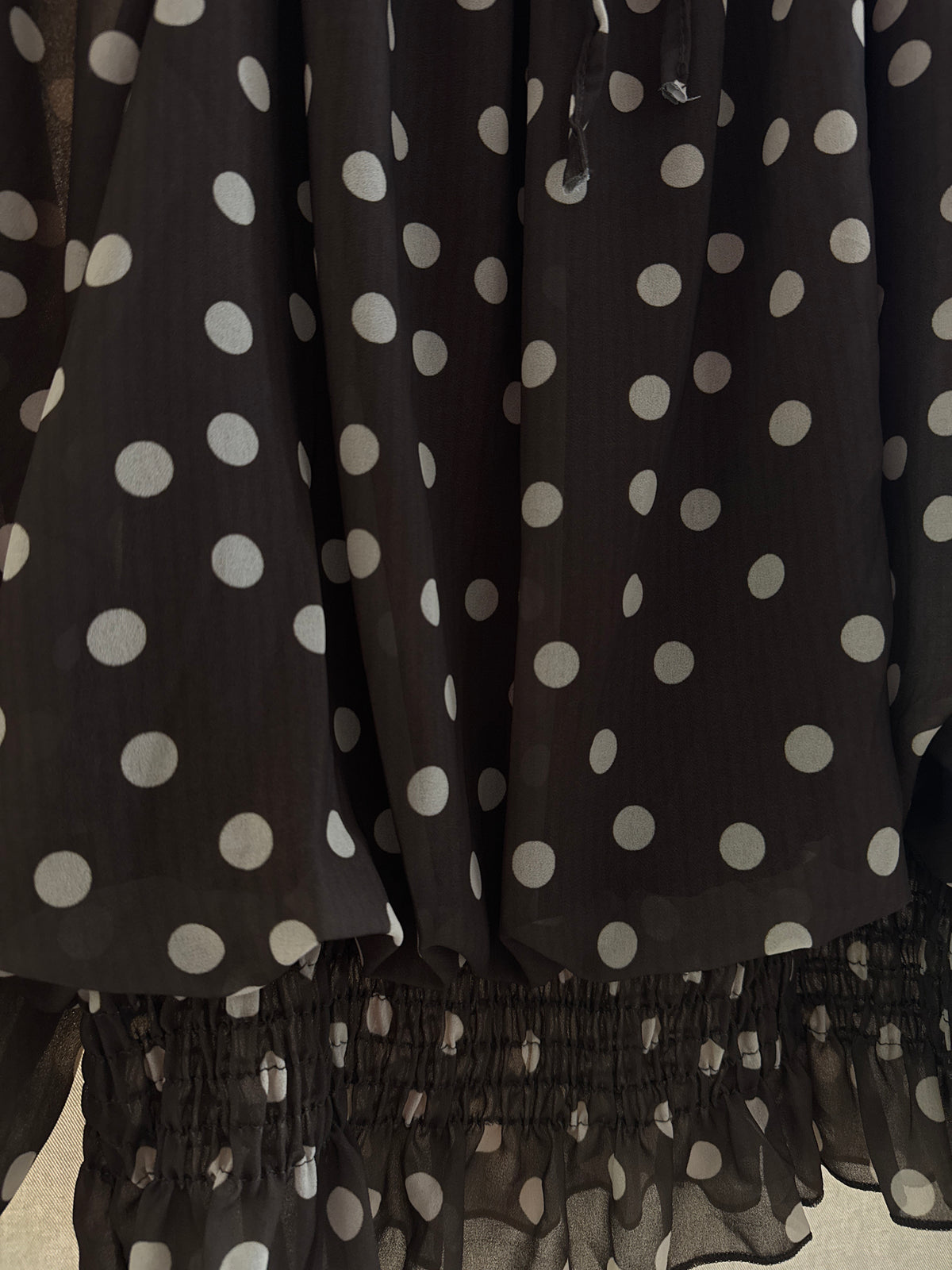 Blusa a pois con elastico
