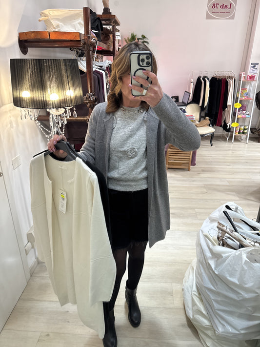 Cardigan scollo tondo
