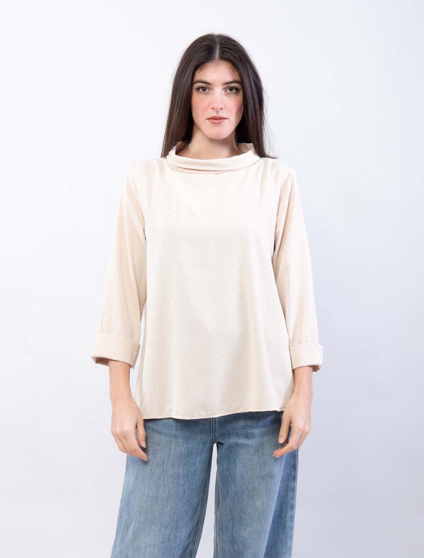 Blusa con brillantini