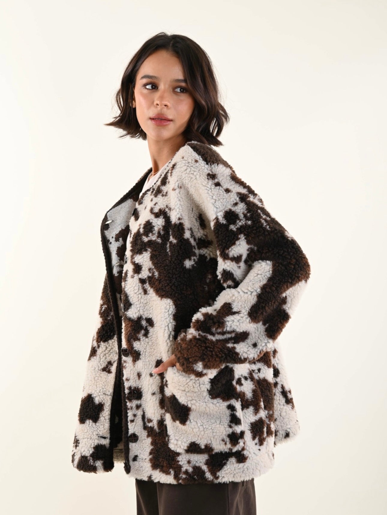 Giacca Teddy cowprint MYASTREET