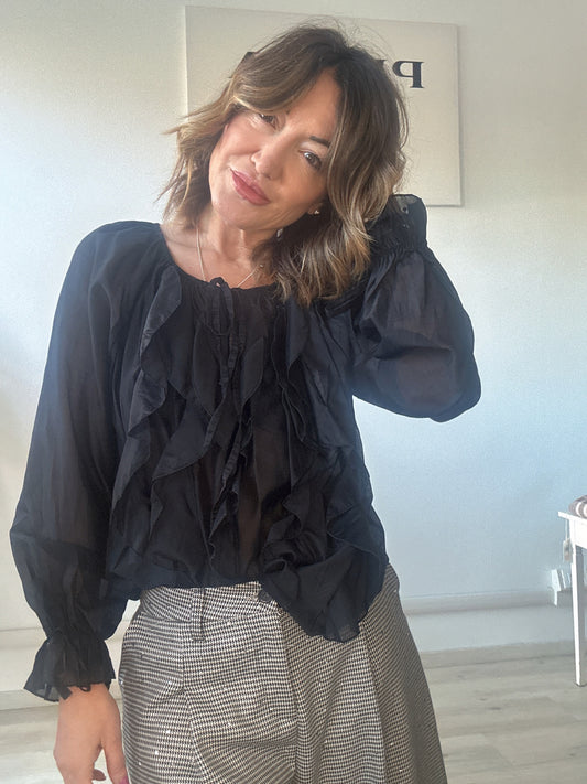 Blusa con rouches