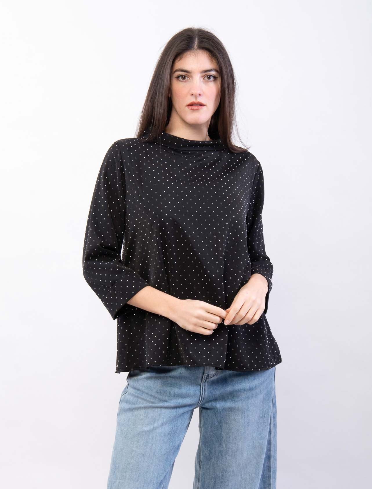 Blusa con brillantini
