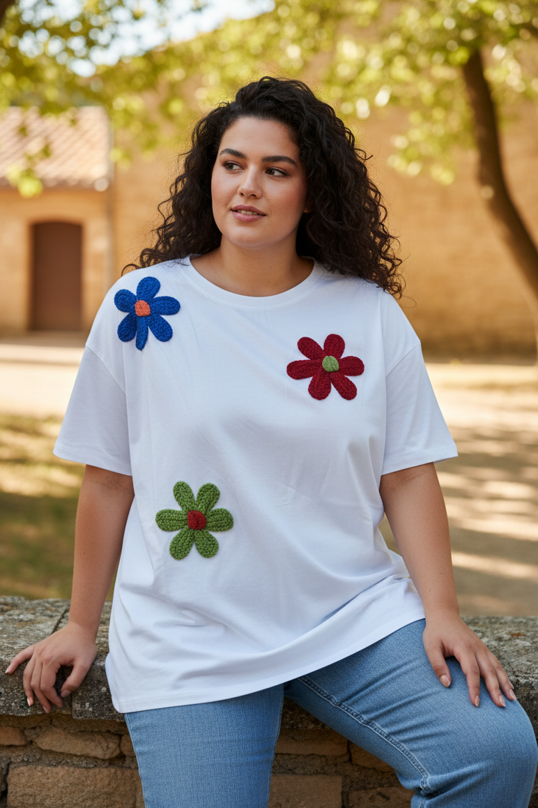 T shirt over Fiori