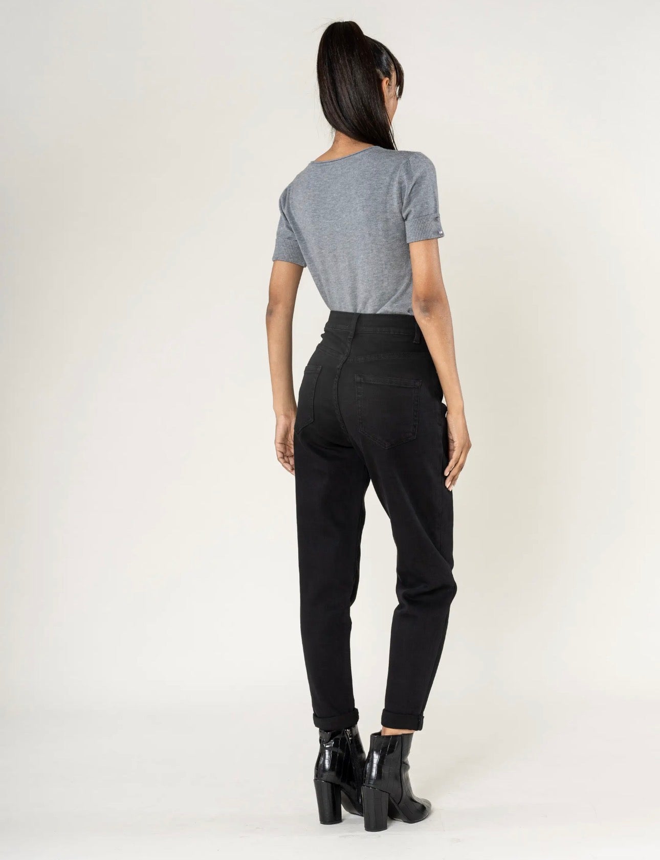 Jeans Mom Fit nero