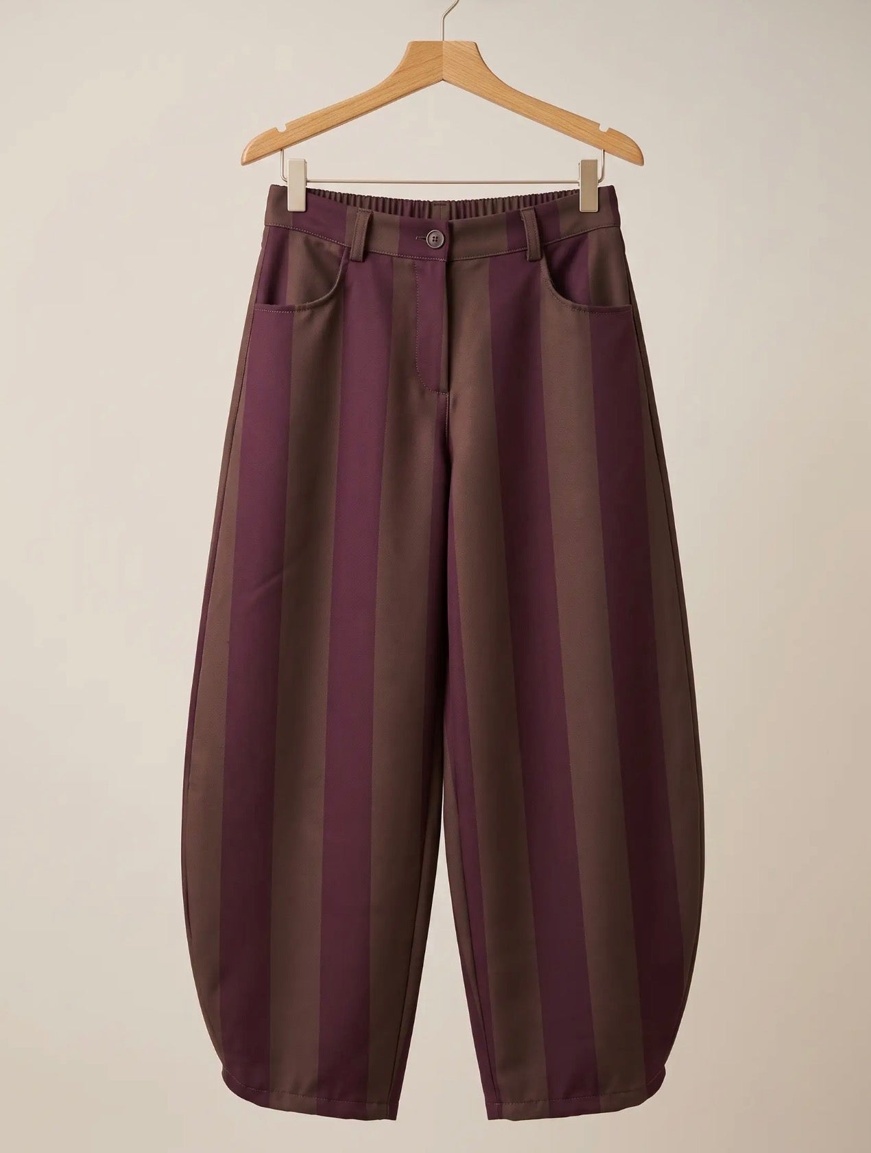 Pantalone balloon a righe