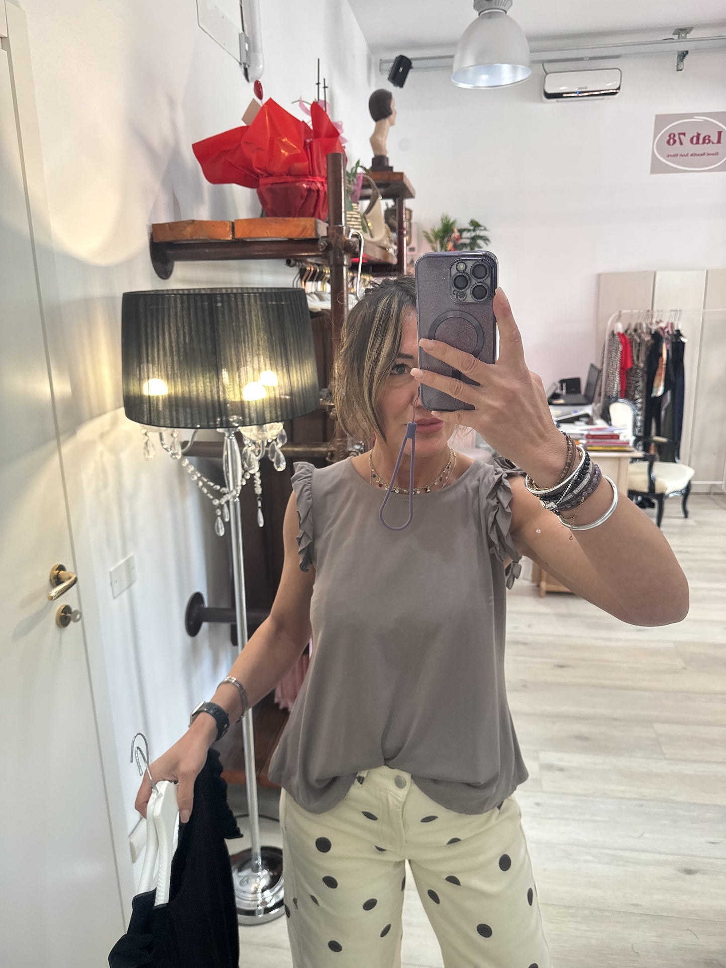 Top con rouches