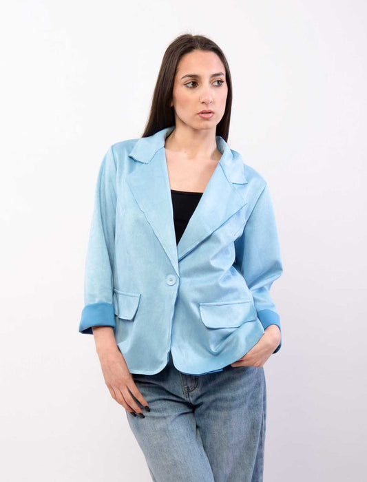 Blazer scamosciato