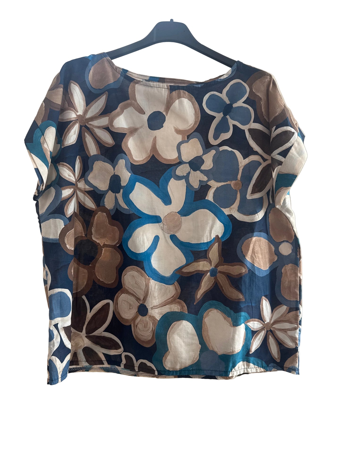 Blusa in cotone floreale