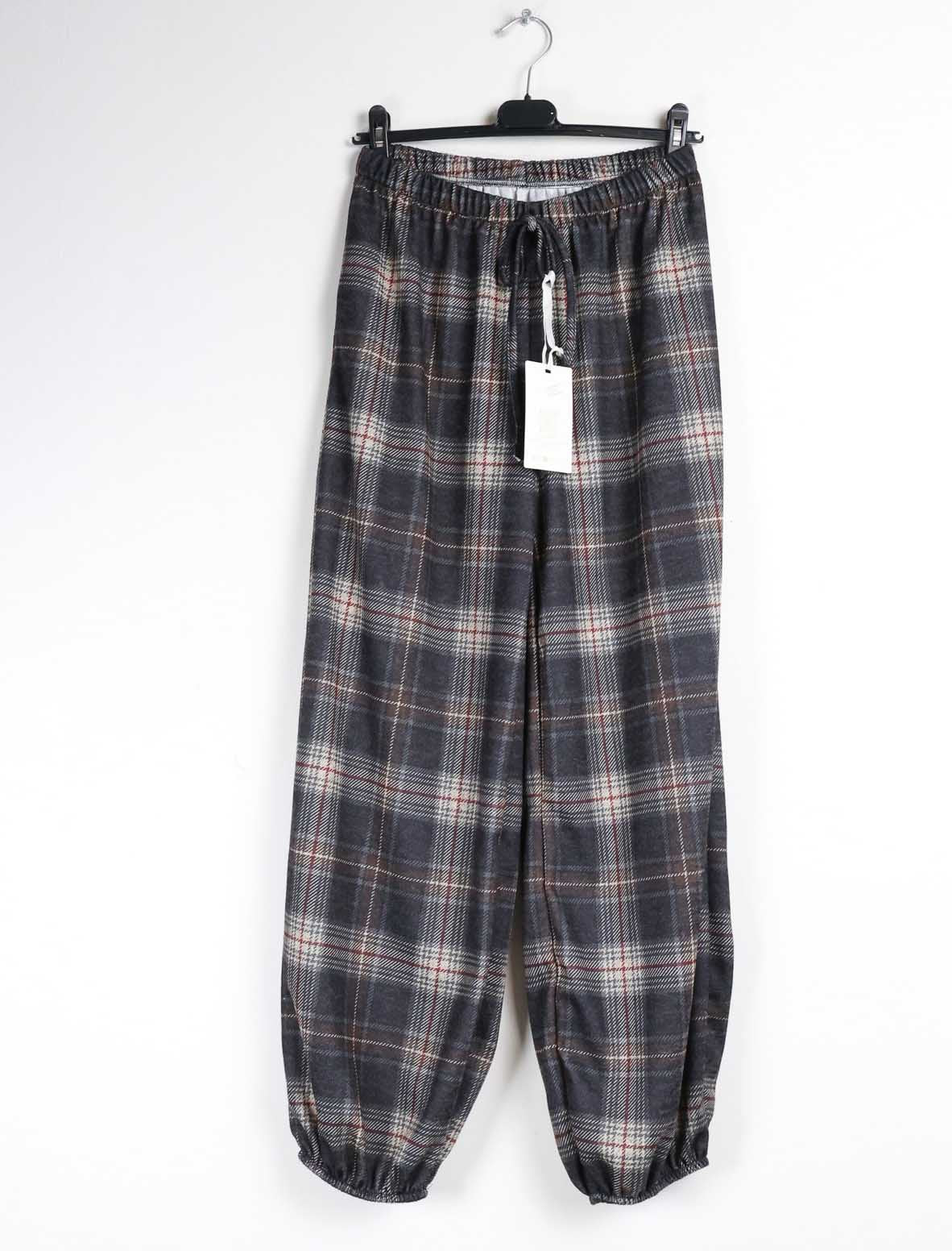 Pantalone check con elastico