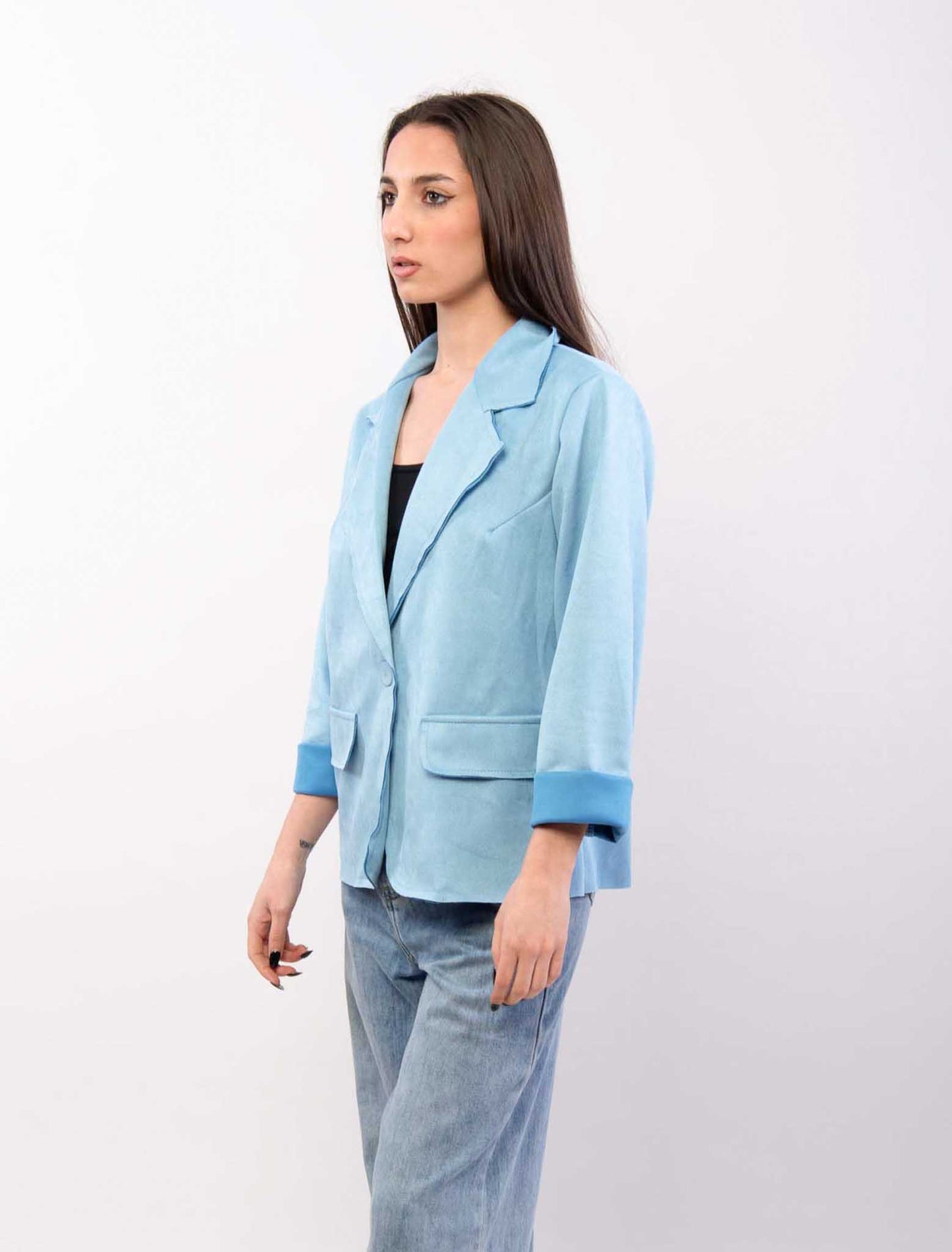 Blazer scamosciato