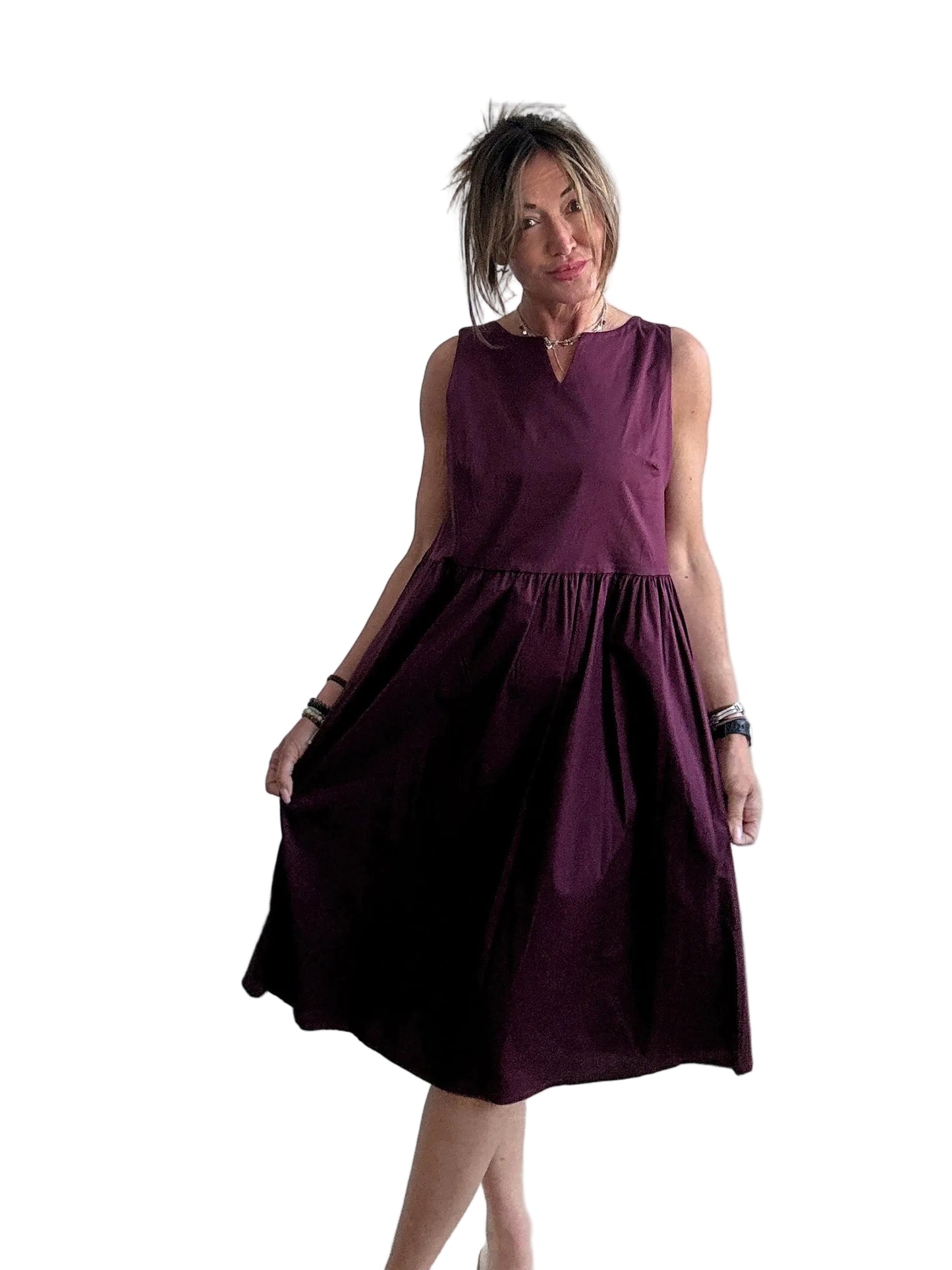 Abito midi in cotone