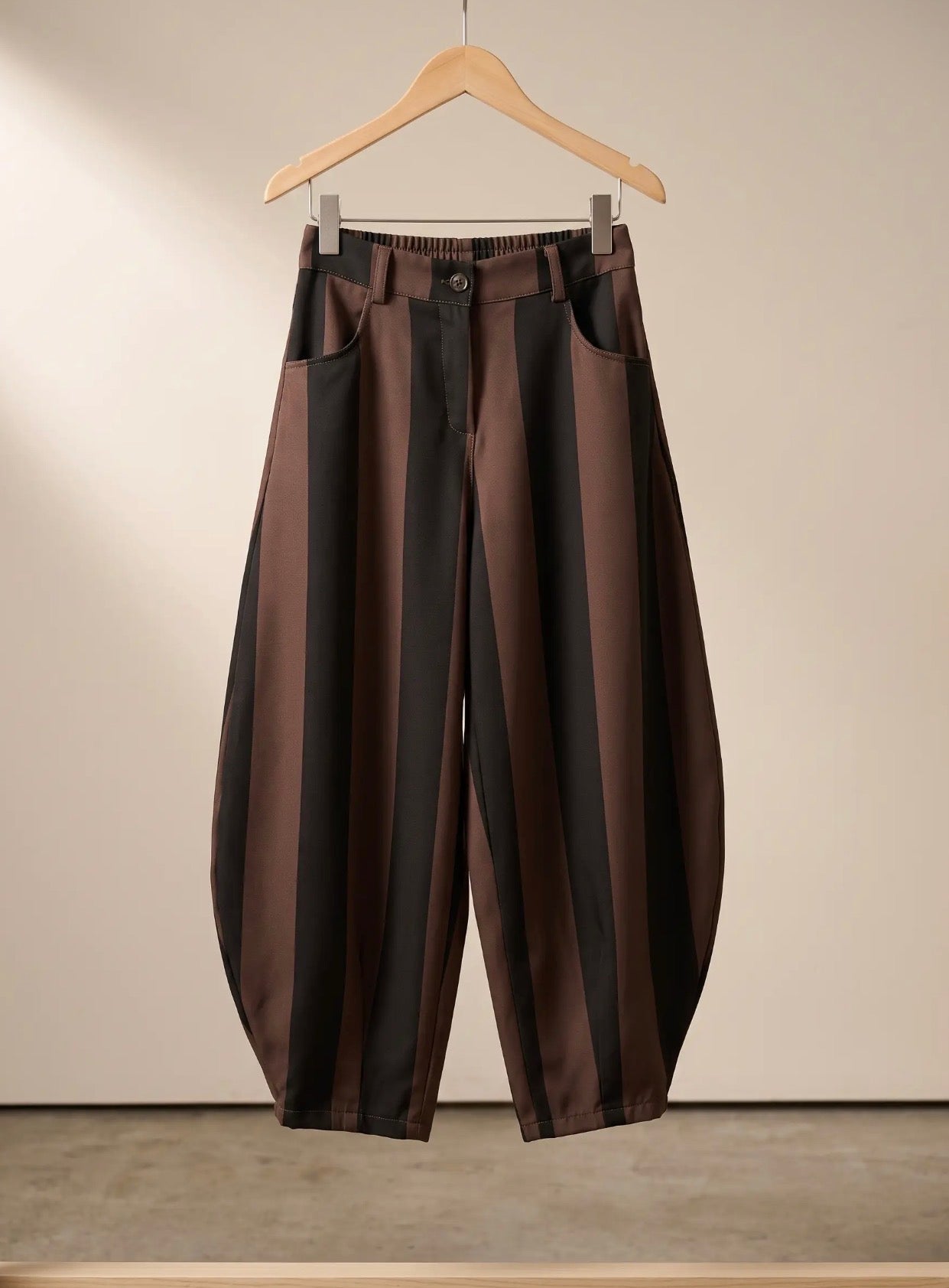 Pantalone balloon a righe