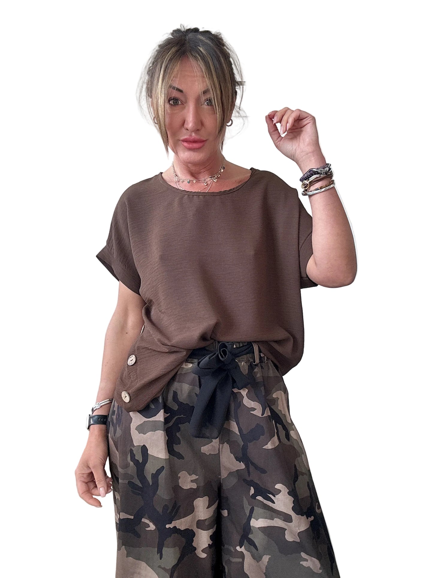 Blusa con bottoni