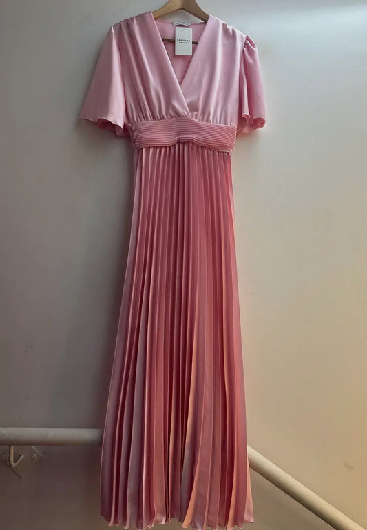 Abito in raso rosa