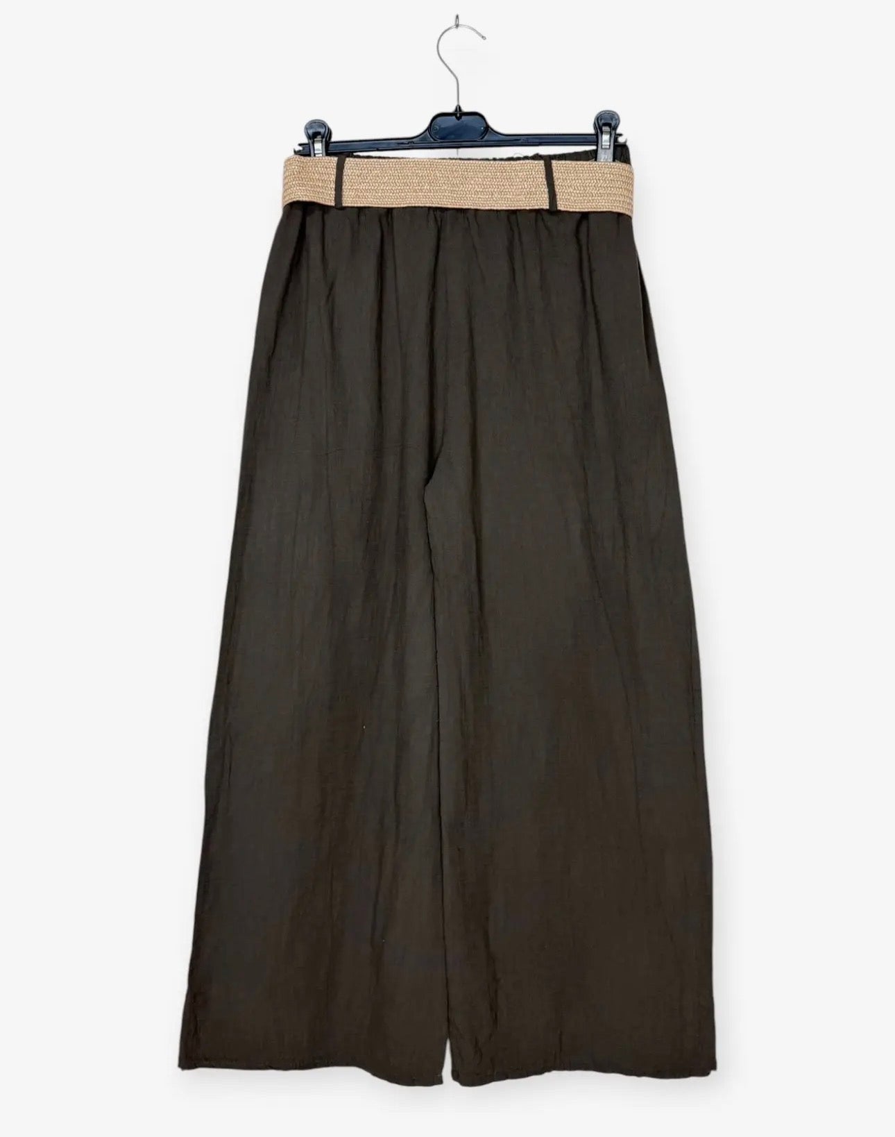 Pantalone a palazzo in misto lino