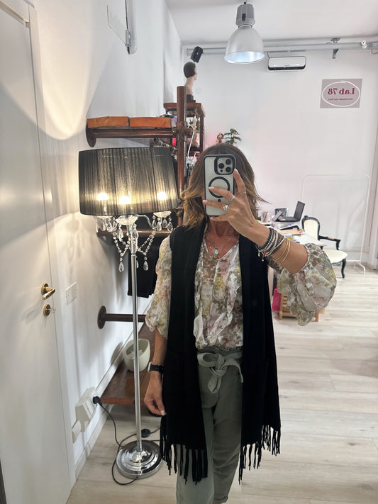 Gilet con frange