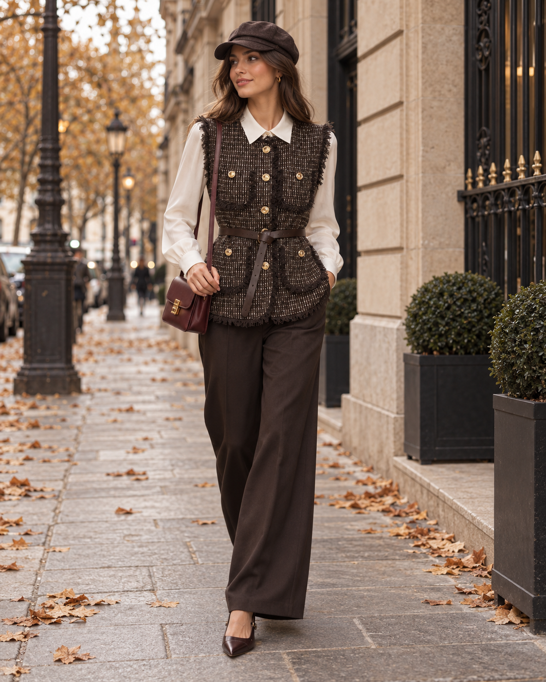 Gilet in tweed