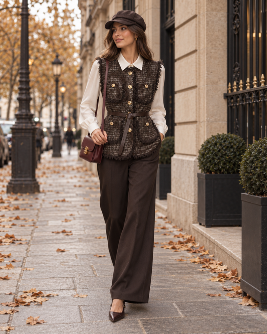 Gilet in tweed