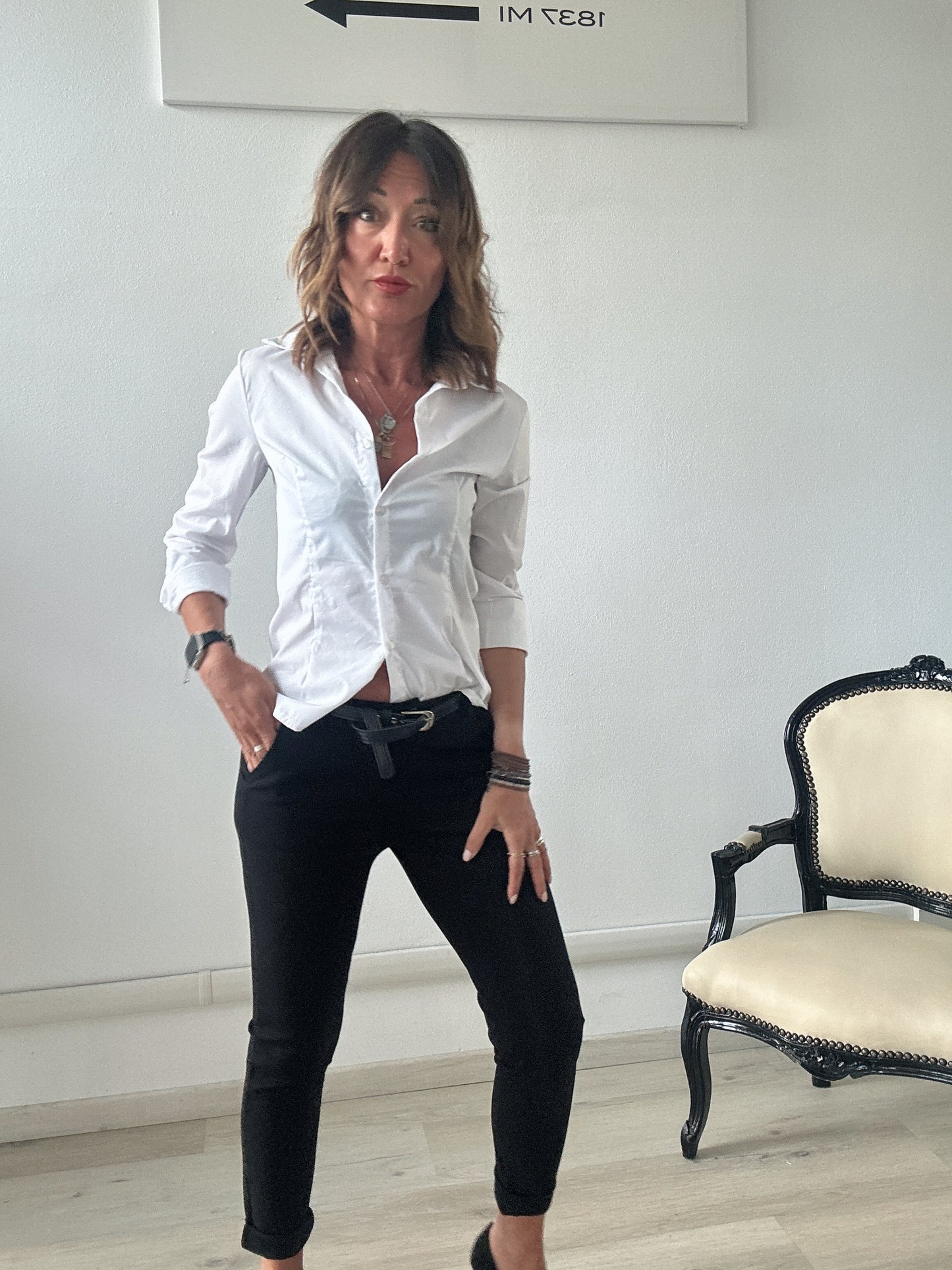 Pantalone Slim in viscosa