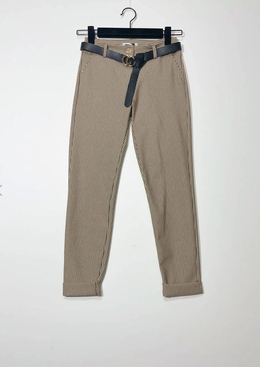 Pantalone gessato skinny