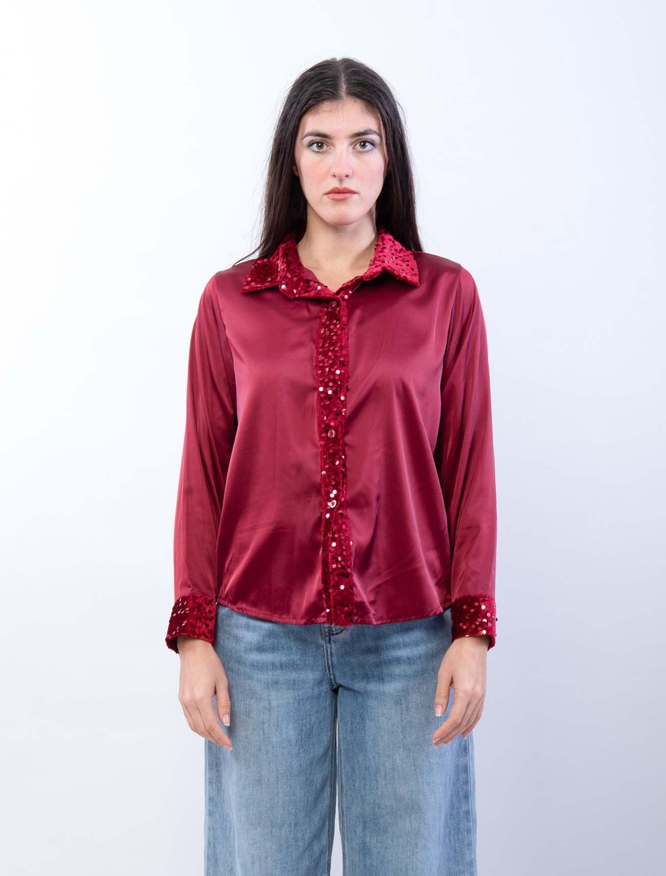 Camicia con paillettes