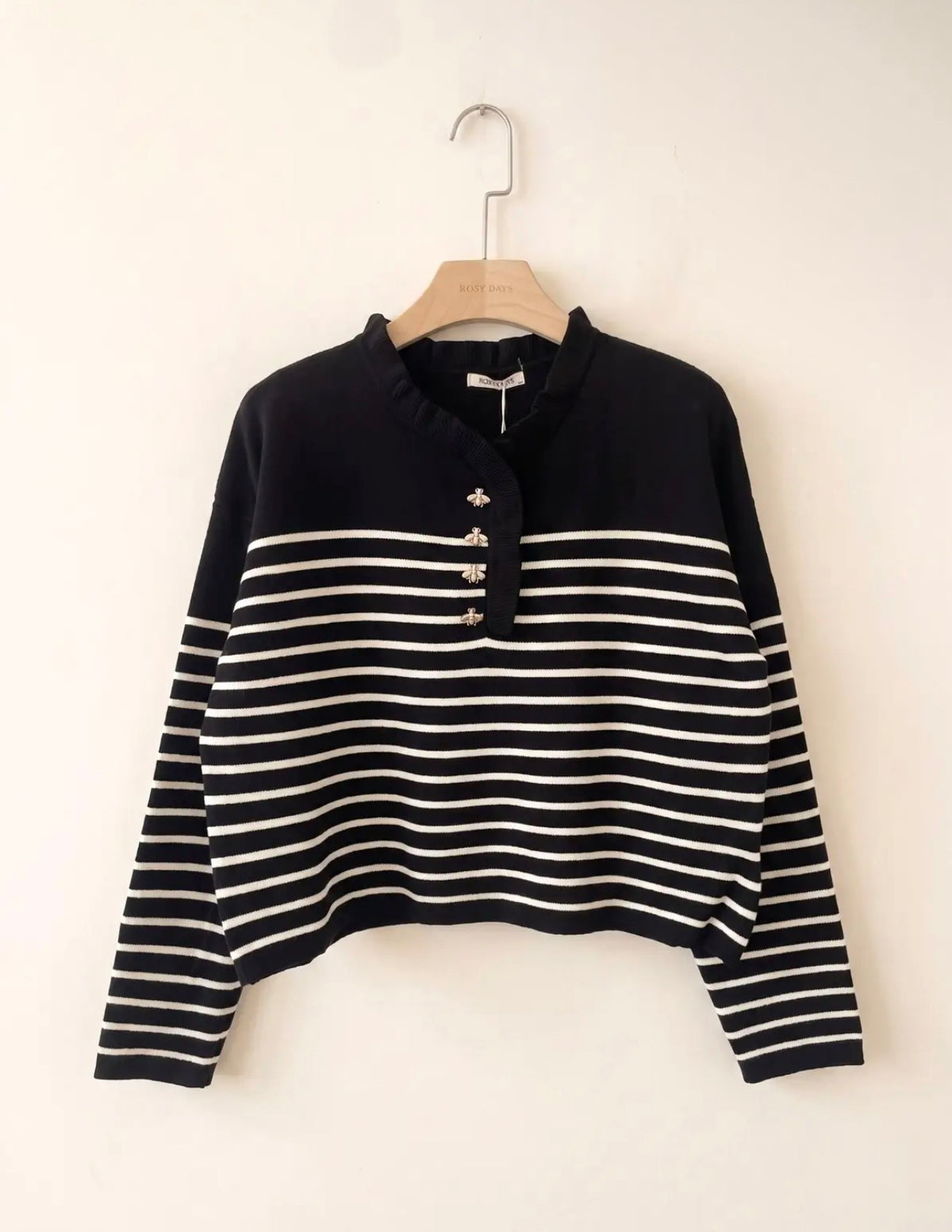 Maglia a righe cropped