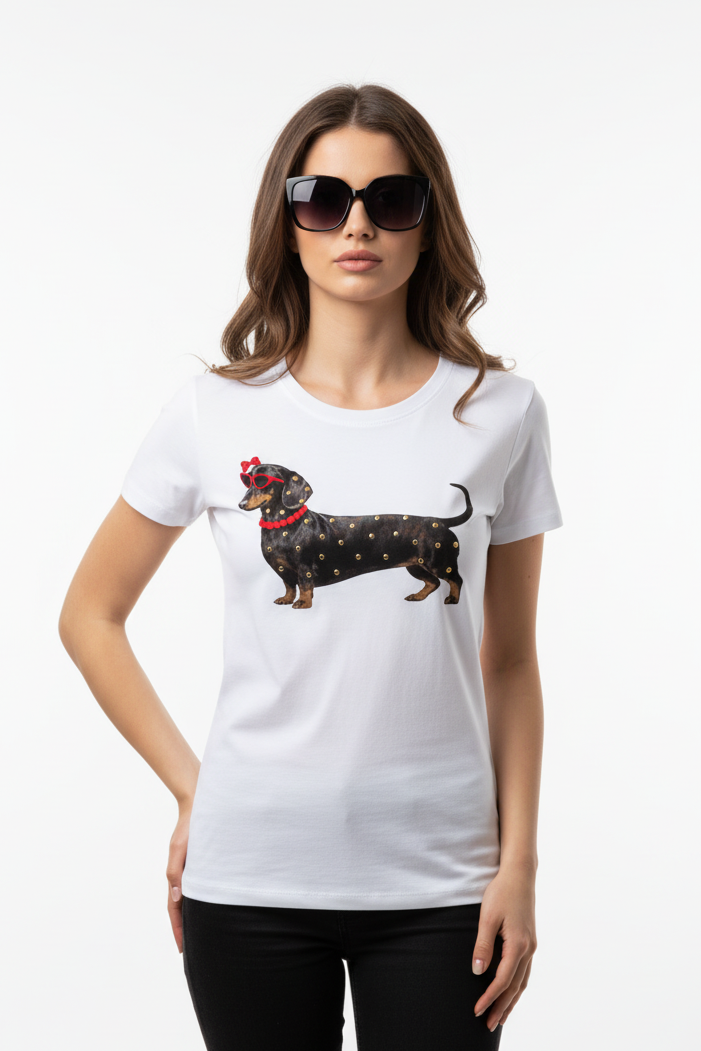 T shirt slim fit bassotto