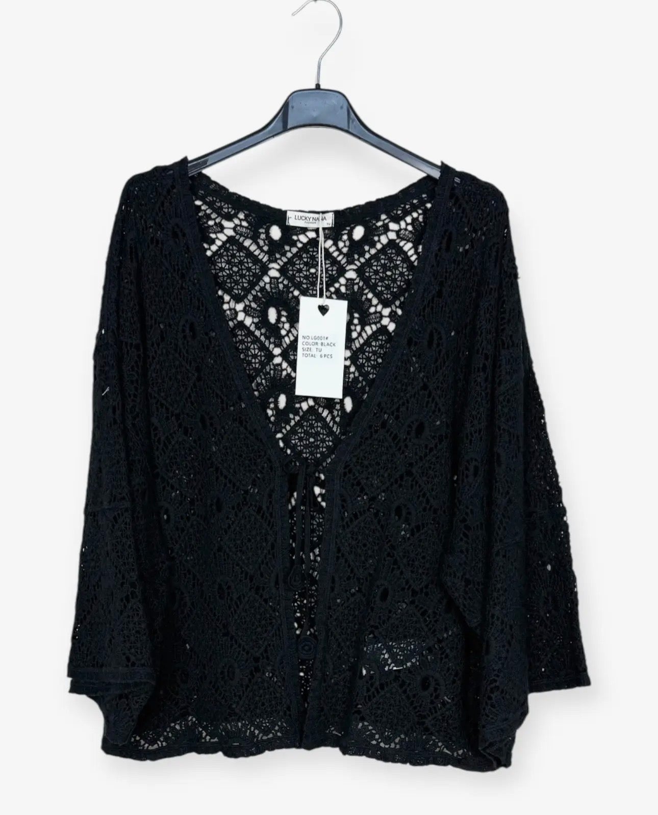 Cardigan in macramè