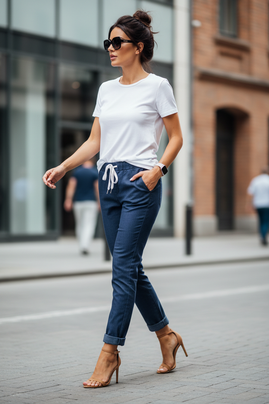 Pantalone in chambray
