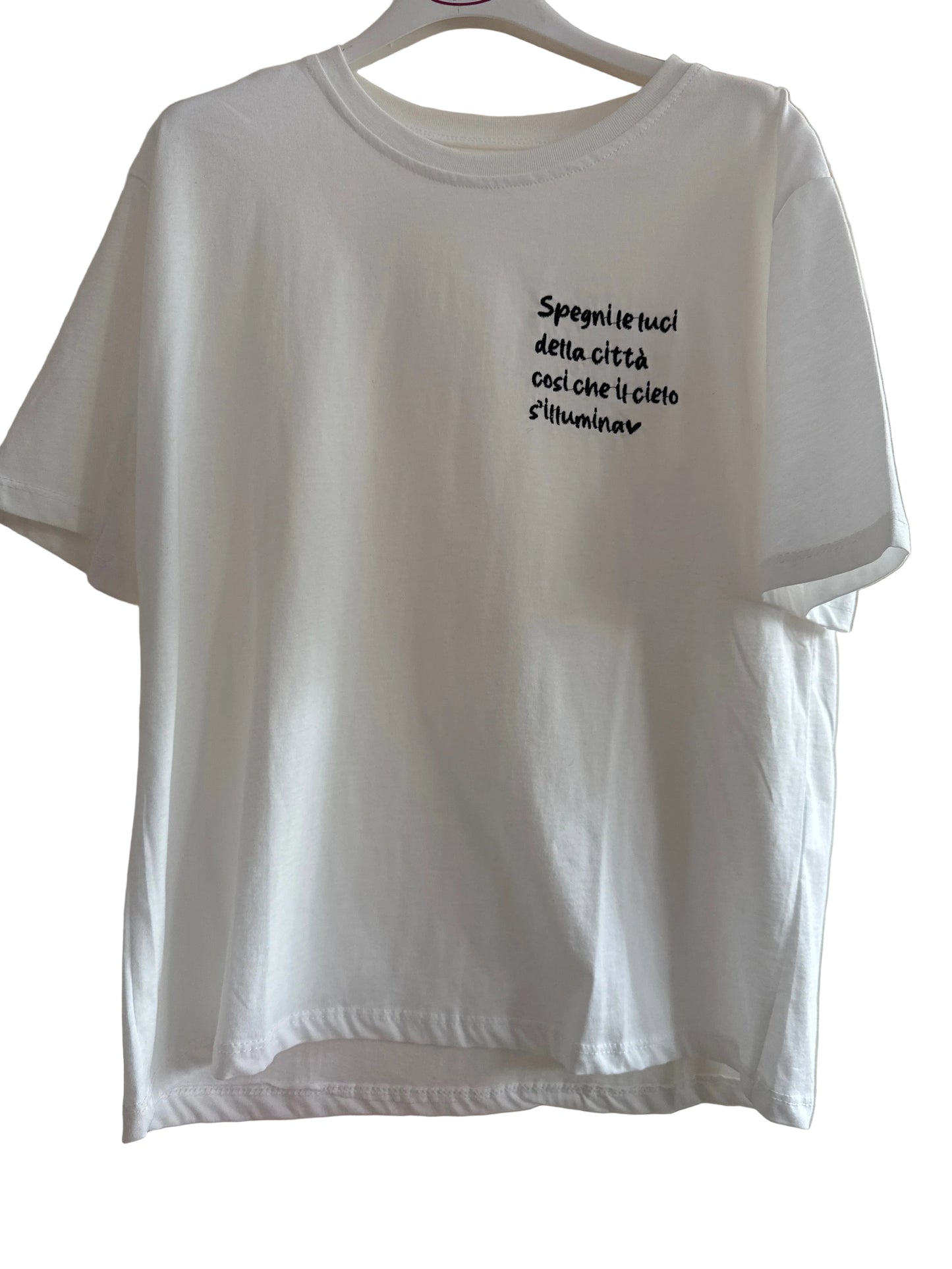 T shirt “Spegni le luci ..”