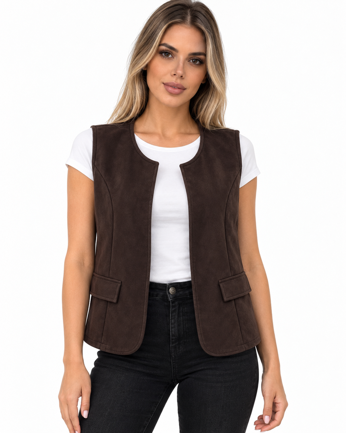 Gilet scamosciato