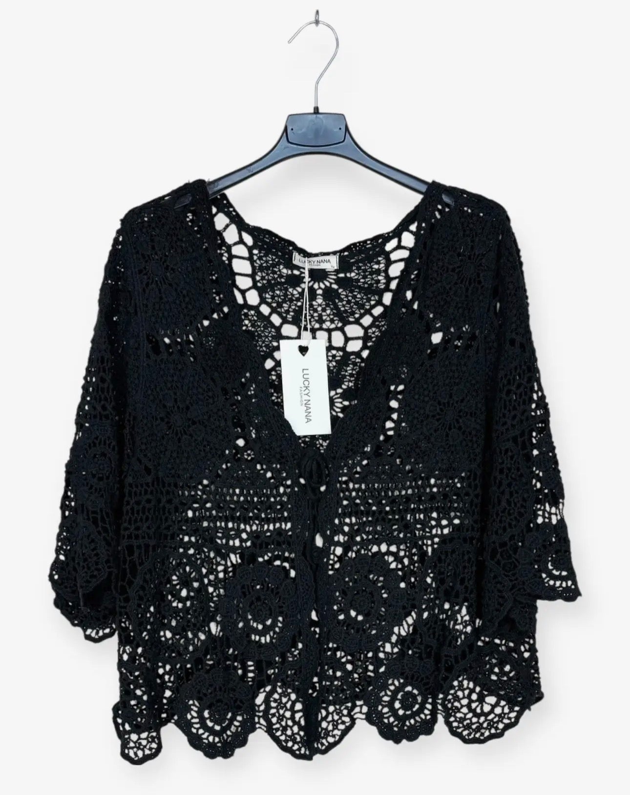 Cardigan in macramè