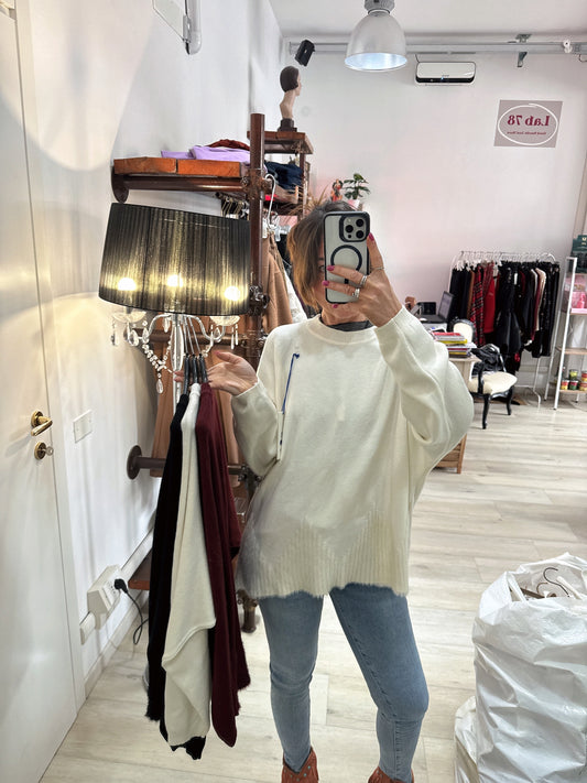 Maglia over con pelo