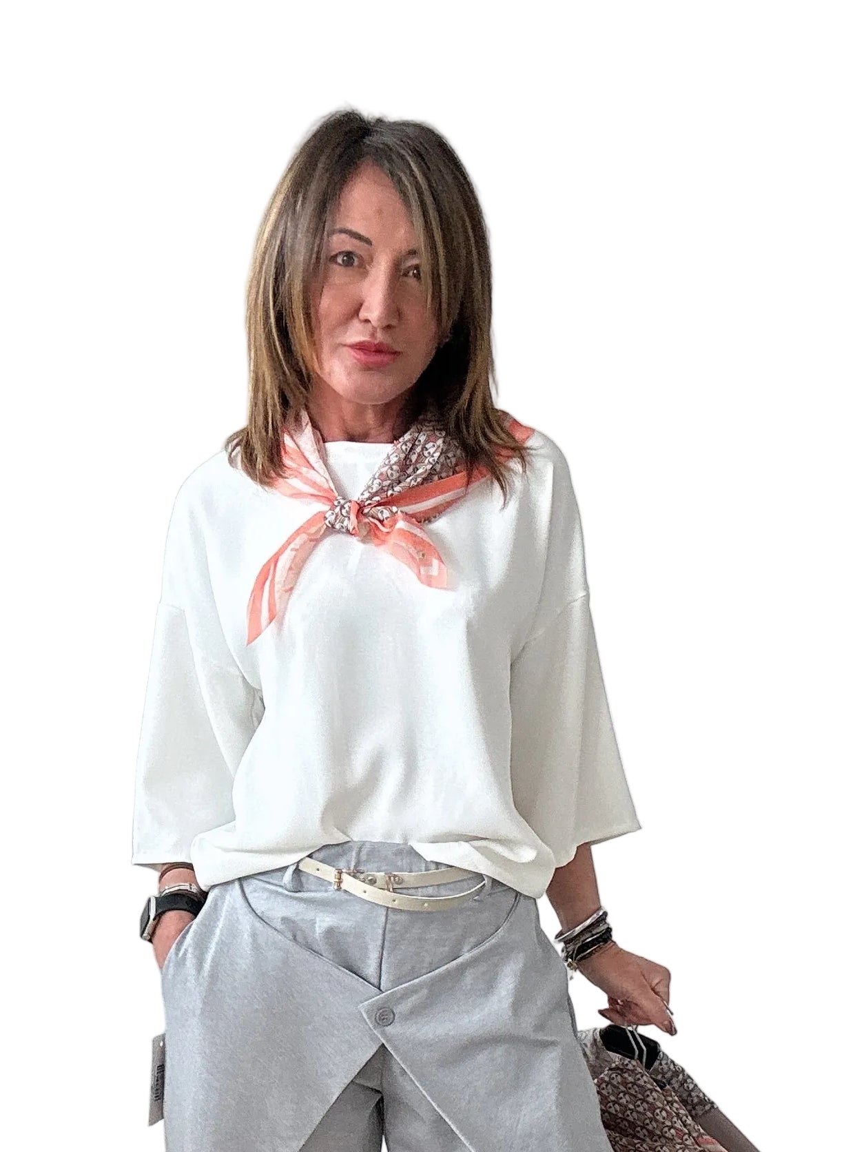 Blusa con foulard