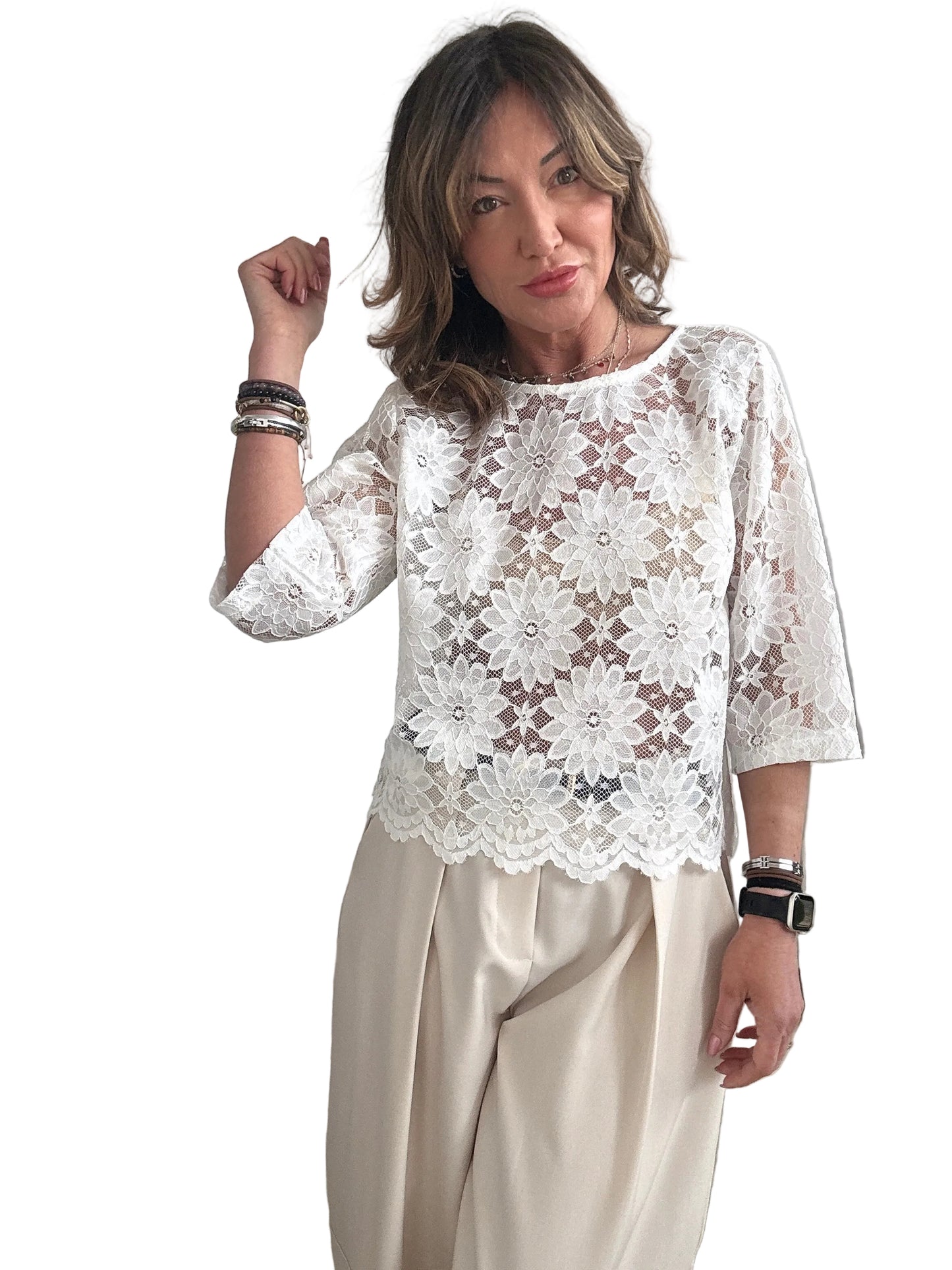 Blusa in pizzo