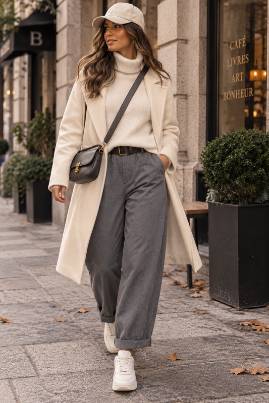 Pantalone balloon mélange
