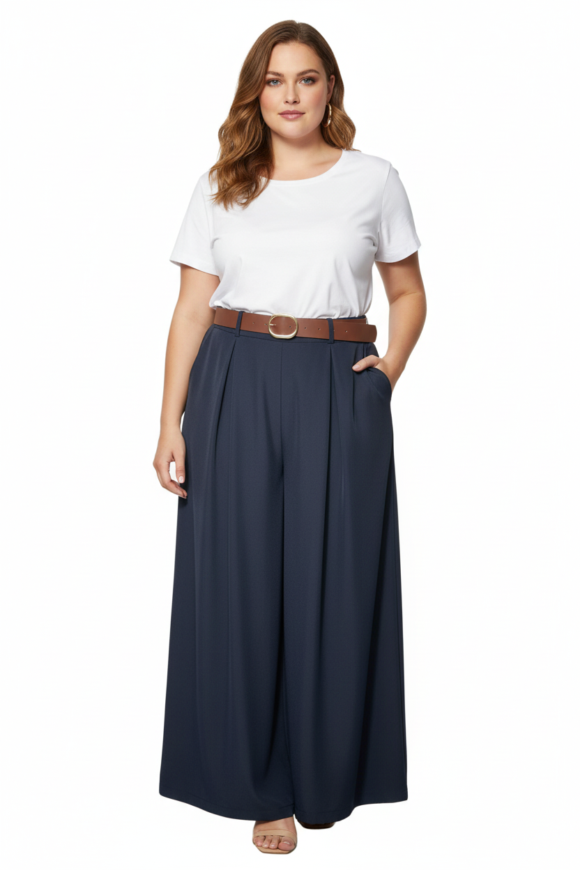 Pantalone a palazzo curvy