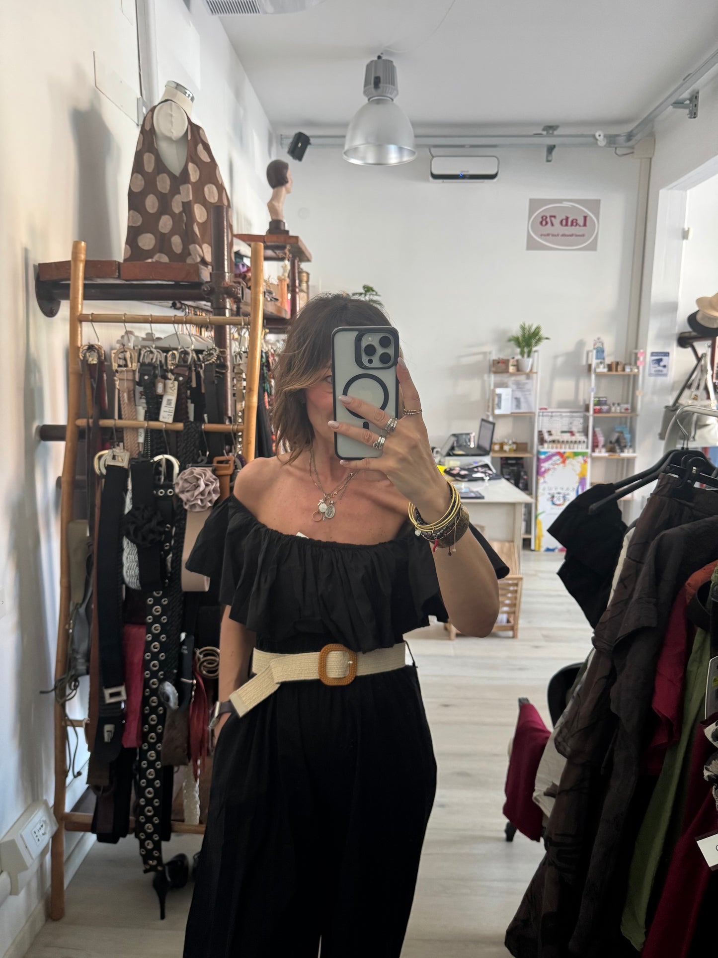 Tuta scollo bardot