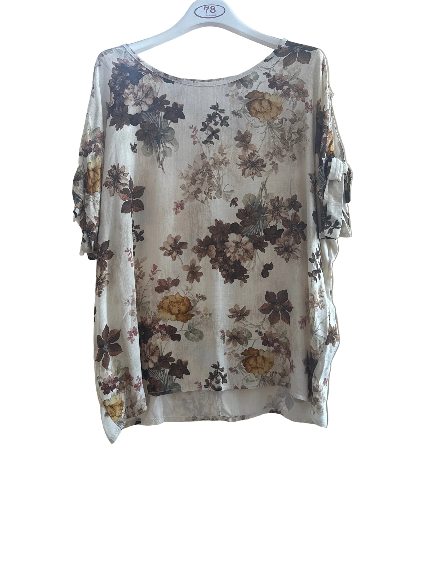 Blusa in viscosa con oblò