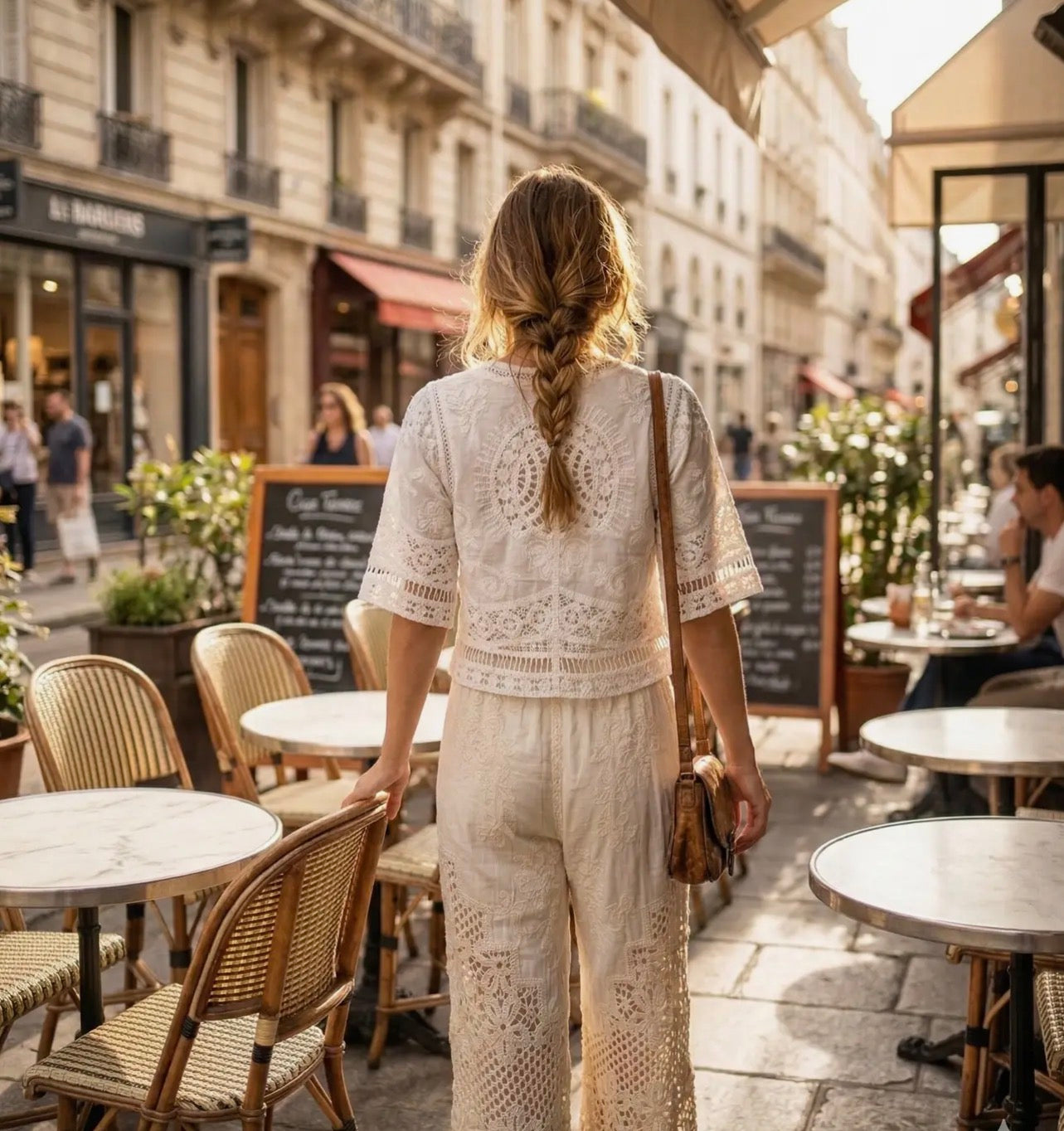 Camicetta in macramè