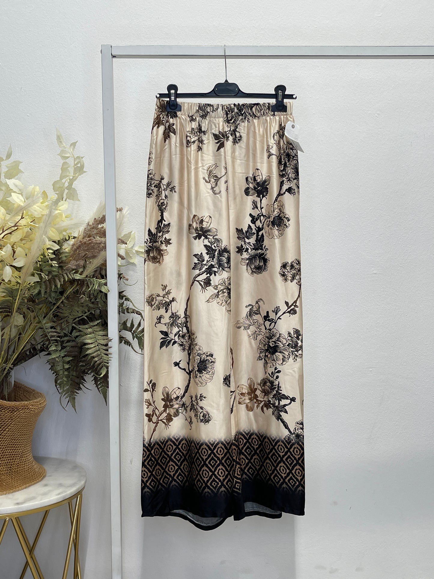 Pantalone in satin di viscosa