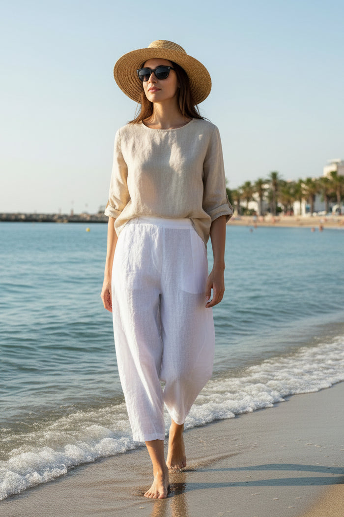 Pantalone in puro lino