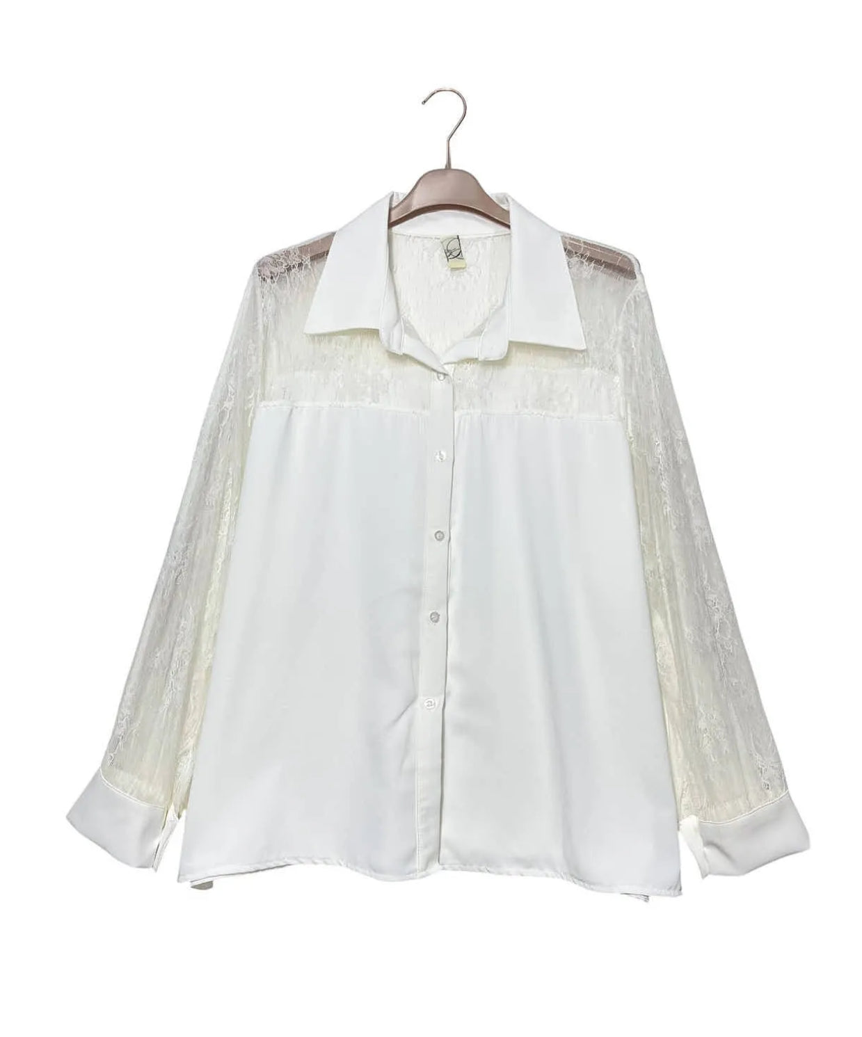 Camicia over con pizzo