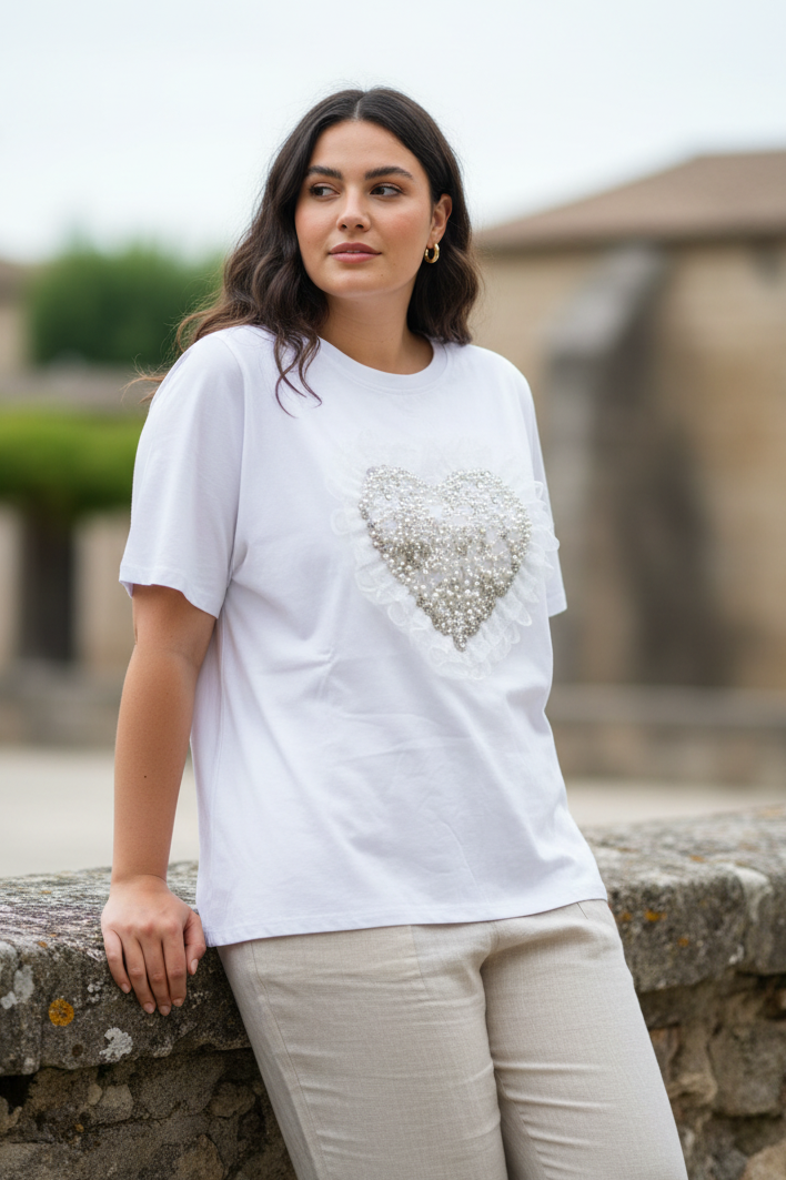T shirt over cuore